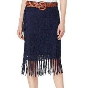NWT Lauren  Ralph Lauren Fringed Skirt  XS